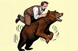 The Man Who Rode the Bear: The true story of a California pioneer’s wild encounter with a grizzly. Artwork by Paul Brown with DALL-E.