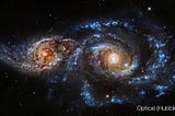 Galactic Collision-a slow cosmic dance