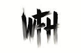 AI-generated black and white image of the letters “WFH”