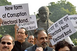 File photo of a protest against the electoral bond scheme in 2019 | Representational image | ANI