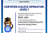 Become certified calico operator: L1