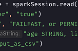 Spark ParserModes comparison