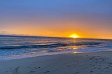 Worthing Beach at sunset