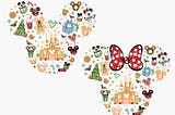 Christmas Mouse Head Doodle Bundle SVG, Christmas Svg, Xmas Holiday Svg, Christmas Squad Svg, Merry Christmas Svg, Digital Download