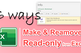 Make excel read-only & Remove read-only from excel in 6 ways