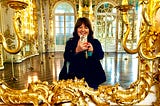 Hall of Light, Catherine Palace, Russia. Shiny gold everywhere