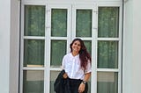 This is me after hosting my seniors convocation event during my internship.