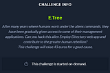 HTB Cyber Apocalypse CTF Challenge writeup (E.Tree)