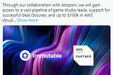 When Blockchain and Amazon Play Nicely: Immutable’s Quest to Game-ify the World!