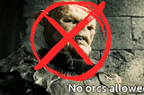 An ORC with a -NO- Sign on top representing that we won’t accept bad VCs (Orcs)