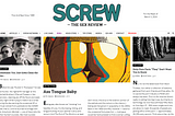 Screw Magazine Goes Back to Black …and White.
