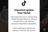 TIKTOK GOES DARK