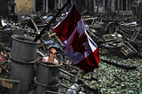 https://pluralistic.net/2024/11/14/radical-extremists/#sex-pest An e-waste dump. In the foreground are two waste-barrels. A limp Canadian flag emerges from the left barrel; the nude head and shoulders of a grinning Tony Clement emerge from the right barrel. Image: JeffJ (modified) https://en.wikipedia.org/wiki/File:Tony_Clement_-_2007-06-30_in_Kearney,_Ontario.JPG CC BY-SA 3.0 https://creativecommons.org/licenses/by-sa/3.0/ — Jorge Franganillo (modified) https://commons.wikimedia.org/wiki/