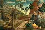 Andrea Mantegna’s painting of Jesus praying in Gethsemane while his disciples sleep