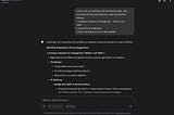 Prompt and beginning of response from Gemini to identify and build AI solutions for a repetitive workflow