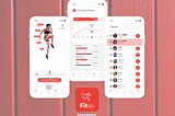 Mockup screens of the Fitso app