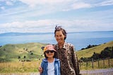 Me and my grandma in New Zealand, somewhere in the North Island.