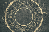 A chart of the twelve zodiac signs