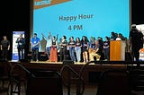 Boulder Theater with staff on stage at UX Strat Conference