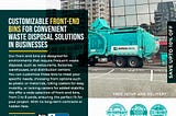 Customizable Front-End Bins for Convenient Waste Disposal Solutions in Businesses