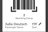 A Clean, Practical Boarding Pass for when Travel is a Thing Again