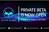 Calypso Network Officially Launches Private Beta