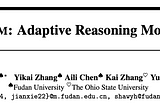 Papers Explained 391: Adaptive Reasoning Model