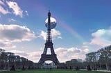 A Moon around the Eiffel Tower