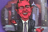 A cartoon of John Oliver from ABCs for MAGA Kids