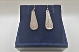 Silver upcycled earrings made from teaspoons