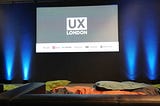 Simulcast room at UX London