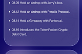 TokenPocket Monthly Report — Aug 2024