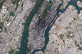 Satellite image for New York City taken from the PlanetScope satellite