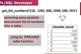 Get list of numbers from string (Oracle PL/SQL) — with Pipelined table function