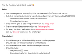 Challenge landing page / rules and “Get started” section