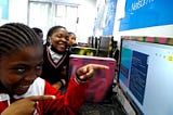 Teens in Diepsloot learn to write JavaScript Games with CodeJIKA.com and the Code for Change team in South Africa.