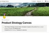 Product Strategy Canvas Notion Template