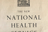 Cover of an original NHS leaflet with the words ‘The New National Health Service.’