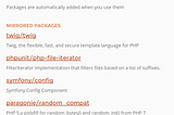 Mirroring Composer Packages