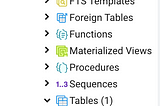 pgAdmin View Tables 1