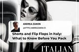 Shorts and Flip Flops in Italy: What to Know Before You Pack