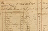 Handwritten 19th-century plantation ledger listing enslaved individuals by name, age, and role on the estate.