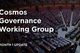 Cosmos Governance Working Group: Month 1 update