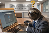 Sloth watching a spinner waiting to connect to the Daily Meeting