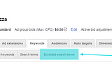 Google AdWords Request for Feature: Excluded Search Terms