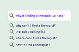 Why Is It So Hard To Find A Therapist?