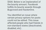 My First Bug Bounty at Facebook (Broken feature)