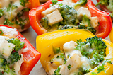 Chicken and Broccoli Stuffed Peppers