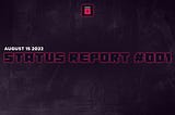 STATUS REPORT #001