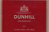 From the history of cigarette brands: Dunhill.